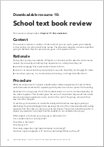 First page of resource 10: School text book review (PDF)