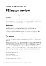 First page of resource 11: PE lesson review (PDF)