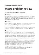 First page of resource 12: Maths problem review (PDF)