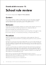 First page of resource 13: School rule review (PDF)