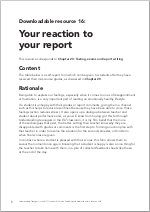 First page of resource 16: Your reaction to your report (PDF)