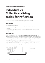 First page of resource 2: Individual vs Collective: sliding scales for reflection (PDF)