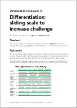 First page of resource 4: Differentiation: sliding scale to increase challenge (PDF)